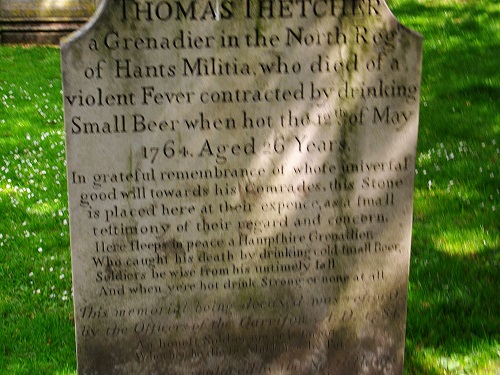 Tombstone of Thomas Thetcher